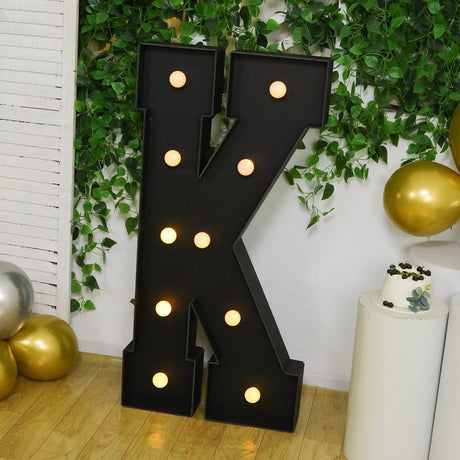 4ft Lighted Pre-Cut Foam Board LED Marquee Letter - Black