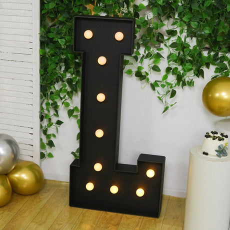 4ft Lighted Pre-Cut Foam Board LED Marquee Letter - Black