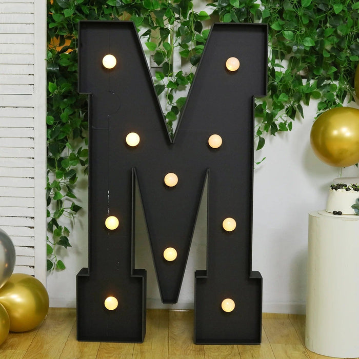 4ft Lighted Pre-Cut Foam Board LED Marquee Letter - Black