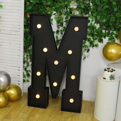 4ft Lighted Pre-Cut Foam Board LED Marquee Letter - Black