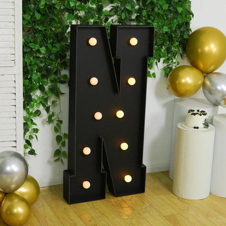 4ft Lighted Pre-Cut Foam Board LED Marquee Letter - Black