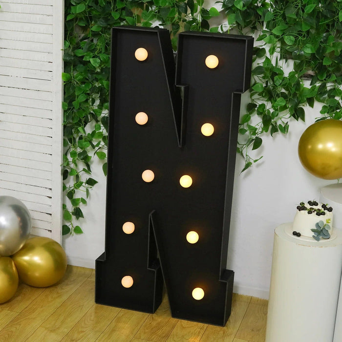 4ft Lighted Pre-Cut Foam Board LED Marquee Letter - Black