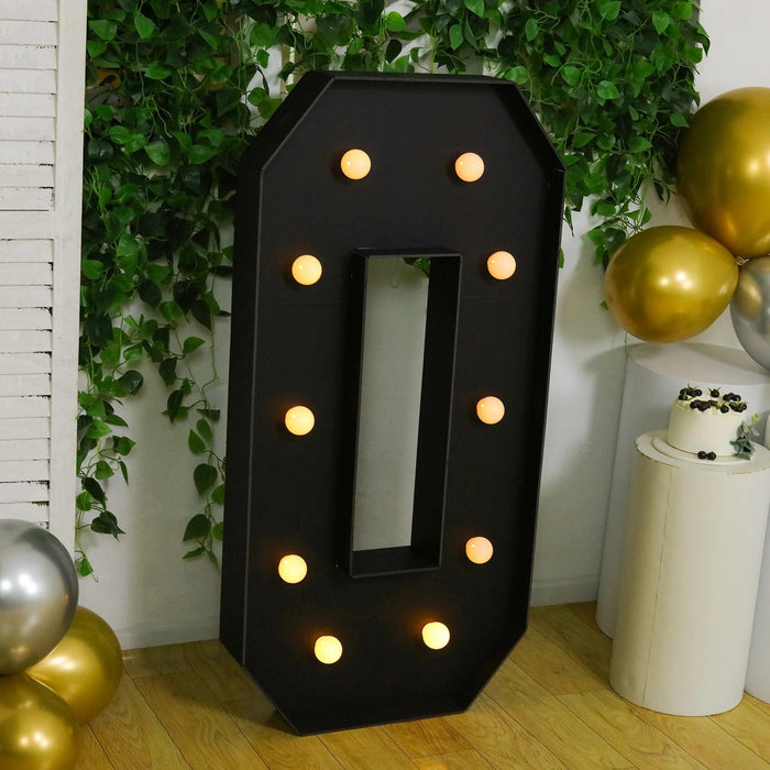 4ft Lighted Pre-Cut Foam Board LED Marquee Letter - Black