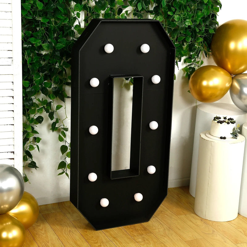4ft Lighted Pre-Cut Foam Board LED Marquee Letter - Black