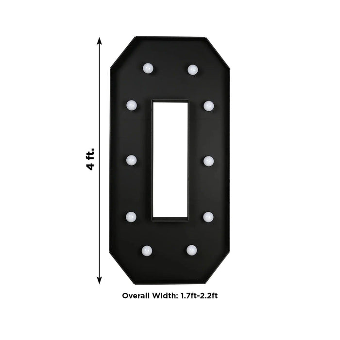 4ft Lighted Pre-Cut Foam Board LED Marquee Letter - Black