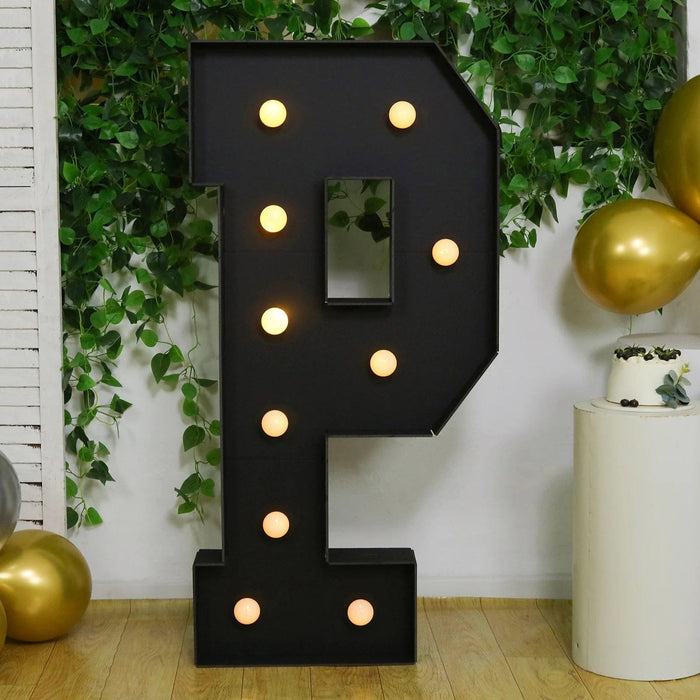 4ft Lighted Pre-Cut Foam Board LED Marquee Letter - Black