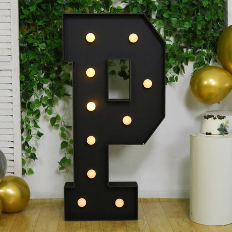 4ft Lighted Pre-Cut Foam Board LED Marquee Letter - Black