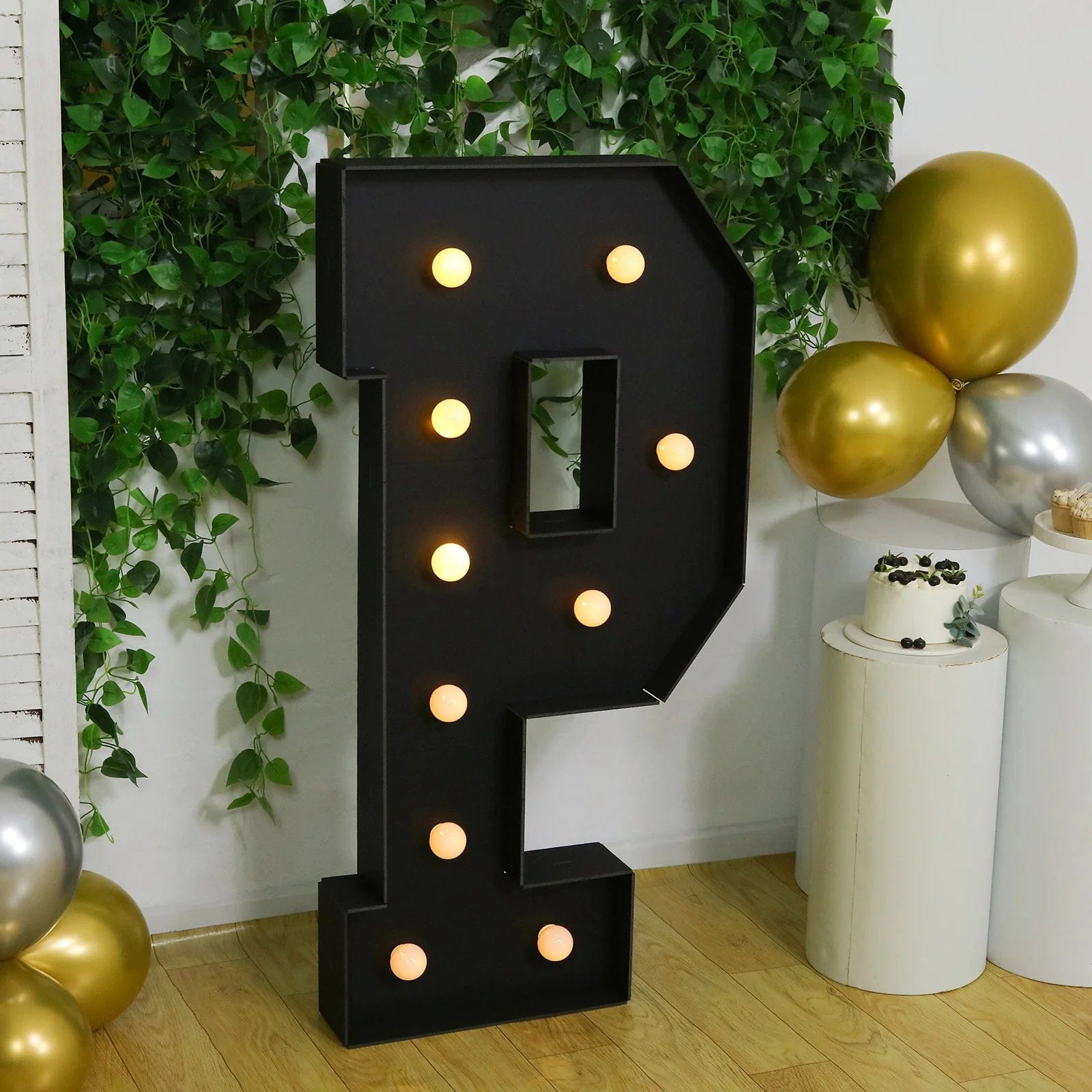 4ft Lighted Pre-Cut Foam Board LED Marquee Letter - Black