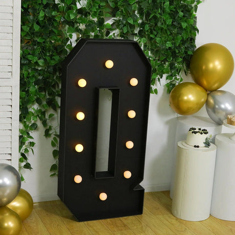 4ft Lighted Pre-Cut Foam Board LED Marquee Letter - Black