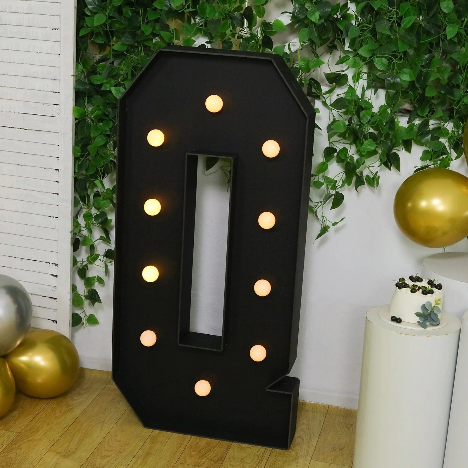 4ft Lighted Pre-Cut Foam Board LED Marquee Letter - Black