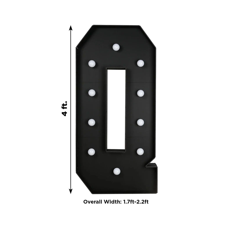 4ft Lighted Pre-Cut Foam Board LED Marquee Letter - Black