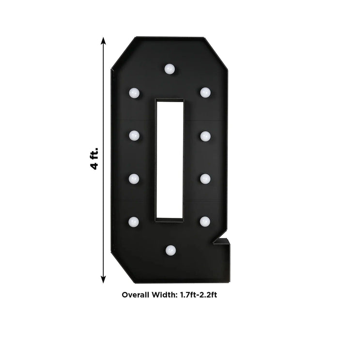 4ft Lighted Pre-Cut Foam Board LED Marquee Letter - Black