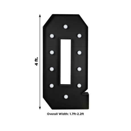 4ft Lighted Pre-Cut Foam Board LED Marquee Letter - Black