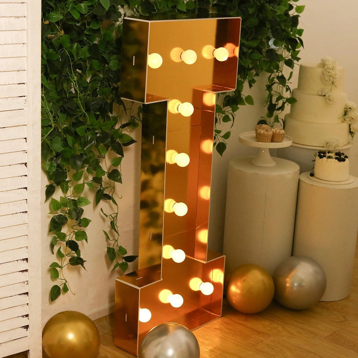 4ft Lighted Pre-Cut Foam Board LED Marquee Letter - Gold