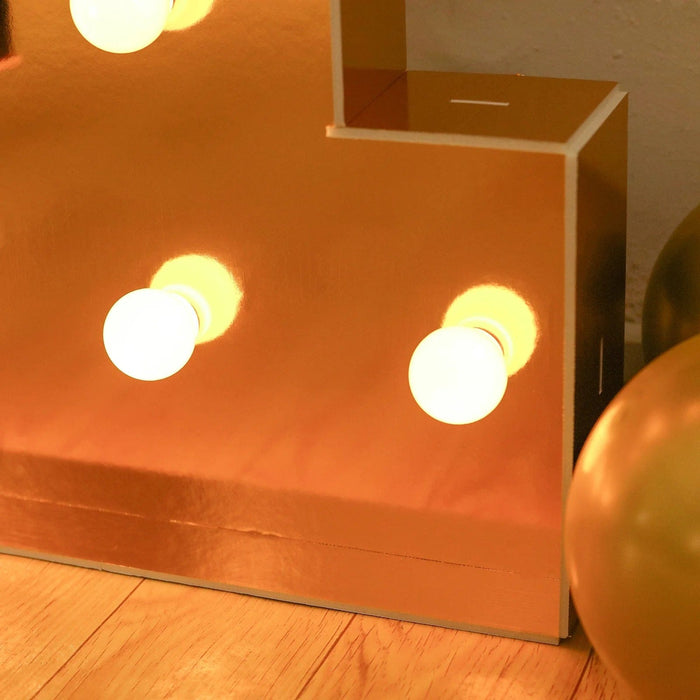 4ft Lighted Pre-Cut Foam Board LED Marquee Letter - Gold