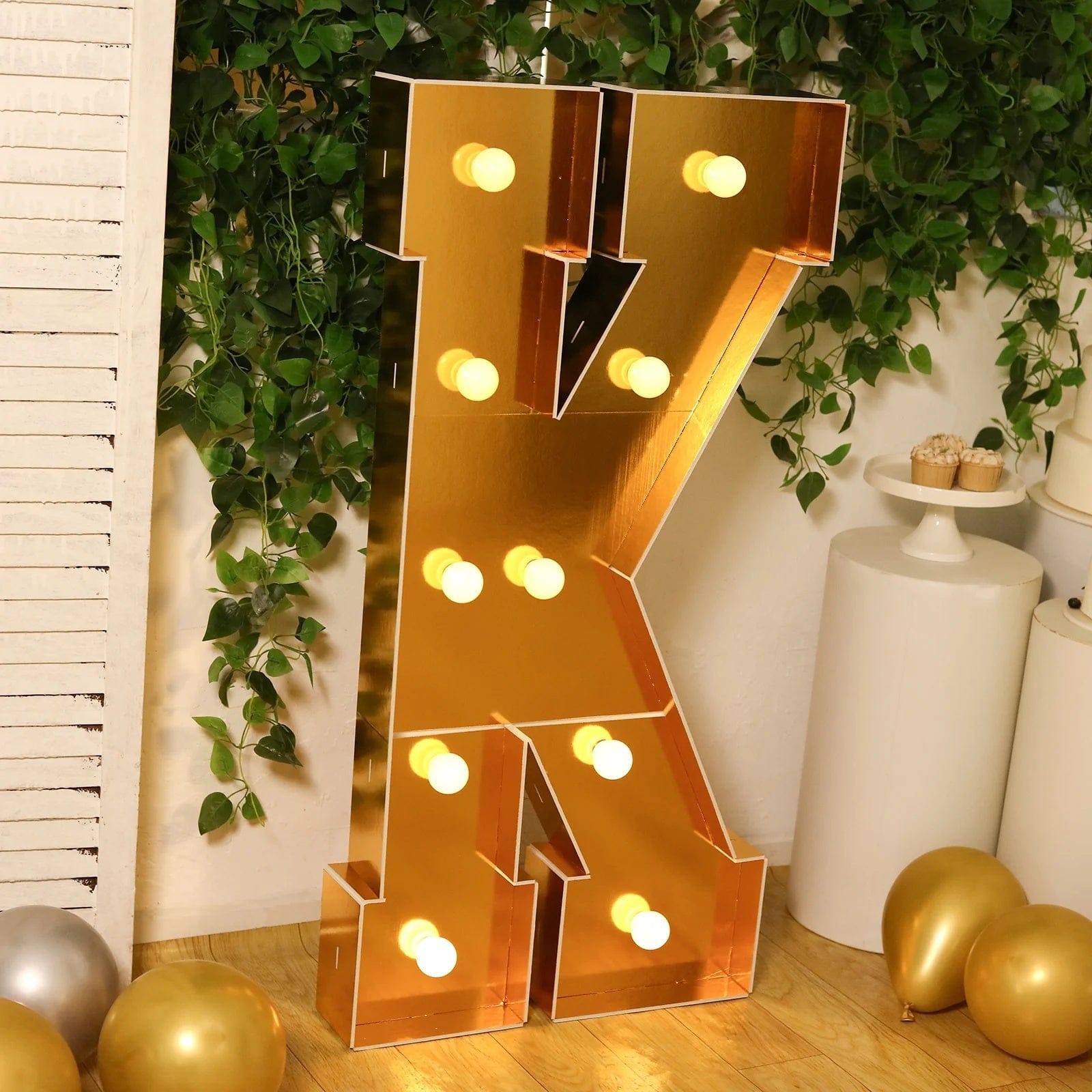 4ft Lighted Pre-Cut Foam Board LED Marquee Letter - Gold