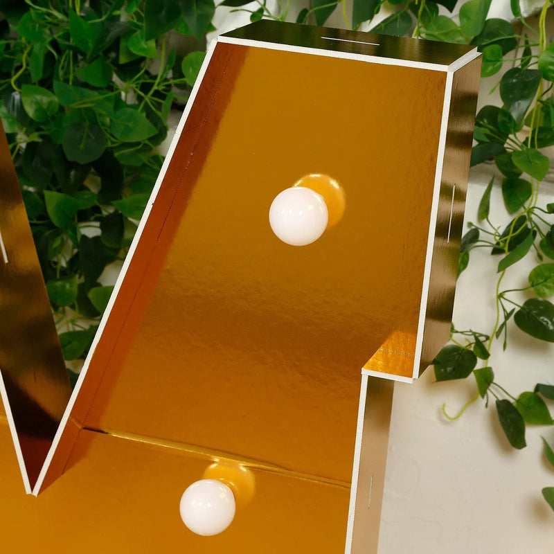 4ft Lighted Pre-Cut Foam Board LED Marquee Letter - Gold