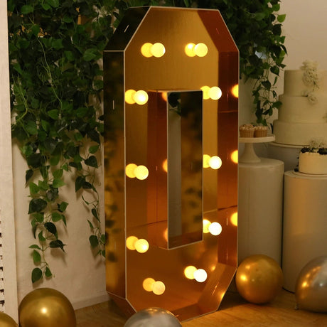 4ft Lighted Pre-Cut Foam Board LED Marquee Letter - Gold