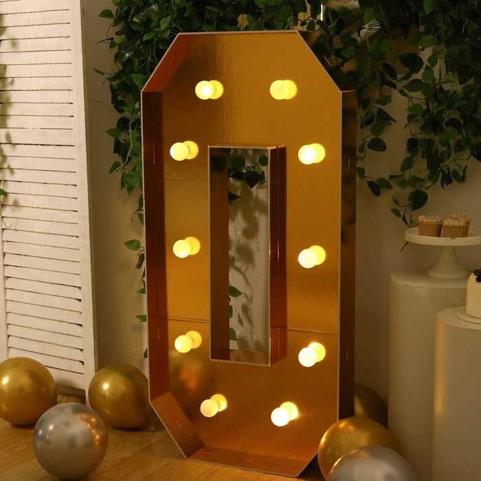 4ft Lighted Pre-Cut Foam Board LED Marquee Letter - Gold