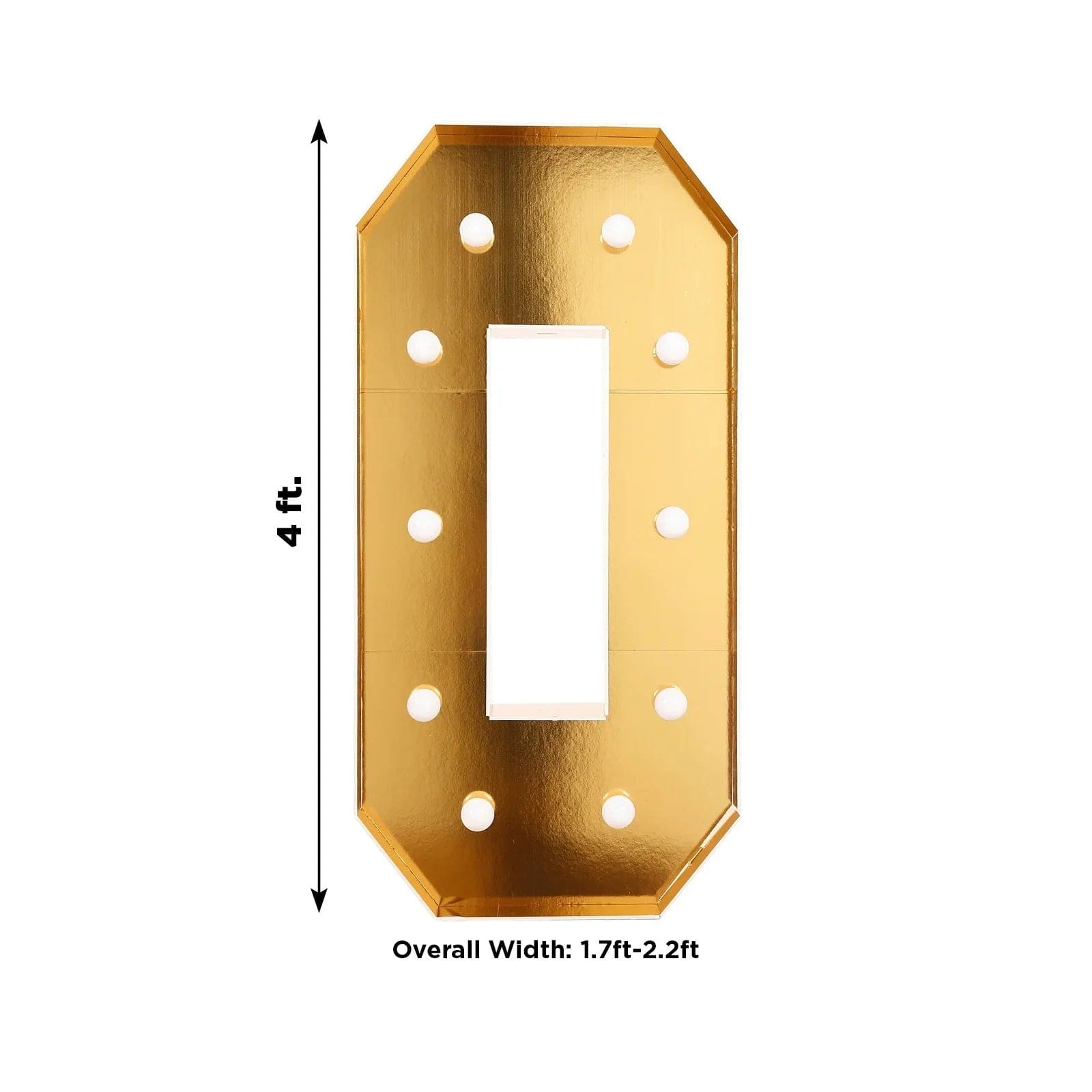 4ft Lighted Pre-Cut Foam Board LED Marquee Letter - Gold