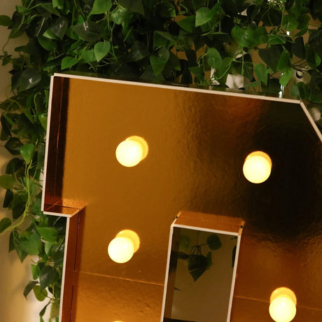 4ft Lighted Pre-Cut Foam Board LED Marquee Letter - Gold