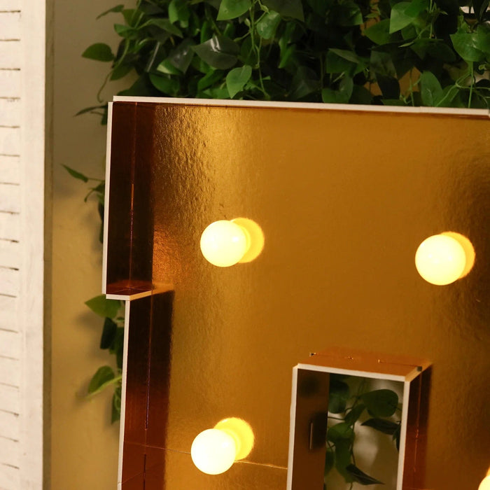 4ft Lighted Pre-Cut Foam Board LED Marquee Letter - Gold