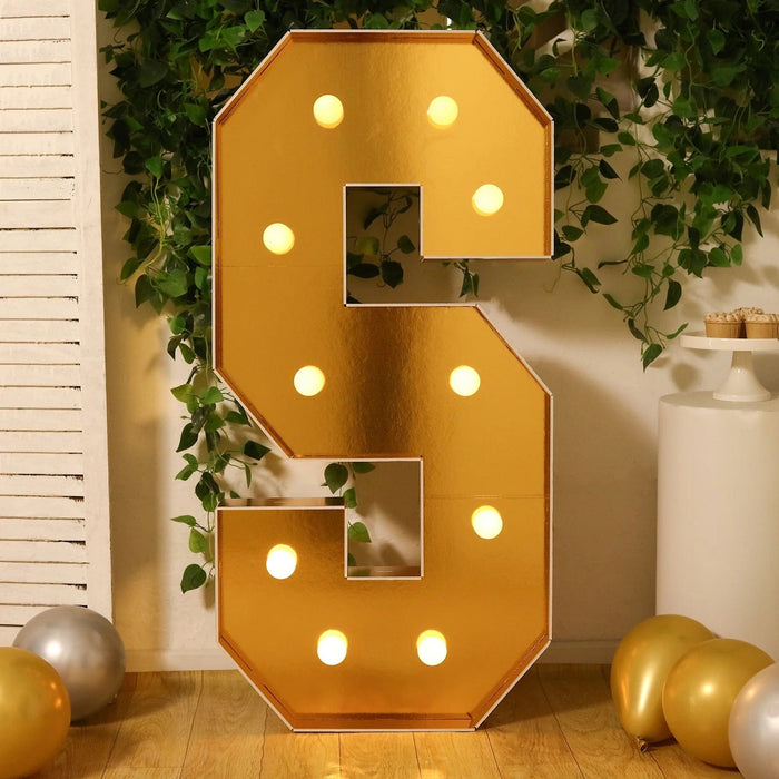 4ft Lighted Pre-Cut Foam Board LED Marquee Letter - Gold