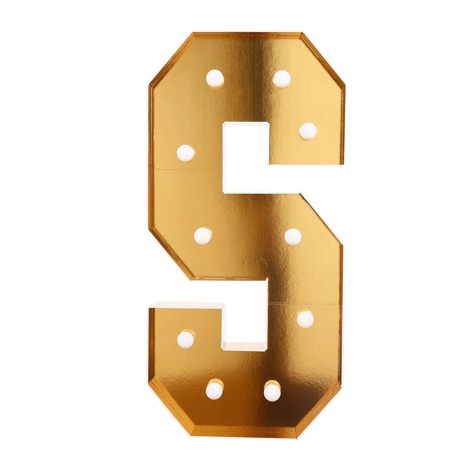 4ft Lighted Pre-Cut Foam Board LED Marquee Letter - Gold