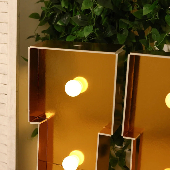 4ft Lighted Pre-Cut Foam Board LED Marquee Letter - Gold