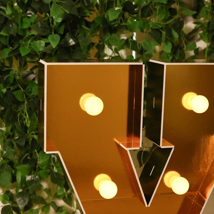 4ft Lighted Pre-Cut Foam Board LED Marquee Letter - Gold