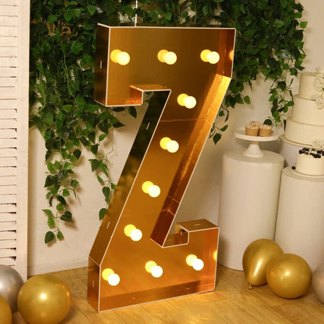 4ft Lighted Pre-Cut Foam Board LED Marquee Letter - Gold