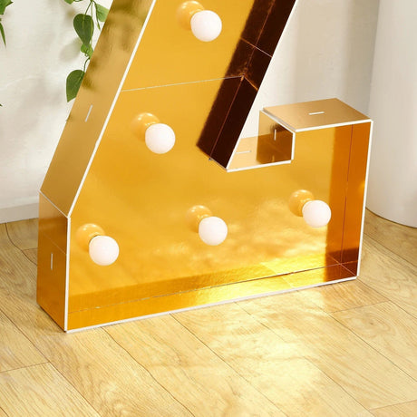 4ft Lighted Pre-Cut Foam Board LED Marquee Letter - Gold