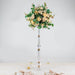Acrylic Crystal Pillar Candle Stand - Clear and Gold