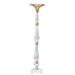 Acrylic Crystal Pillar Candle Stand - Clear and Gold CHDLR_066_32_GOLD