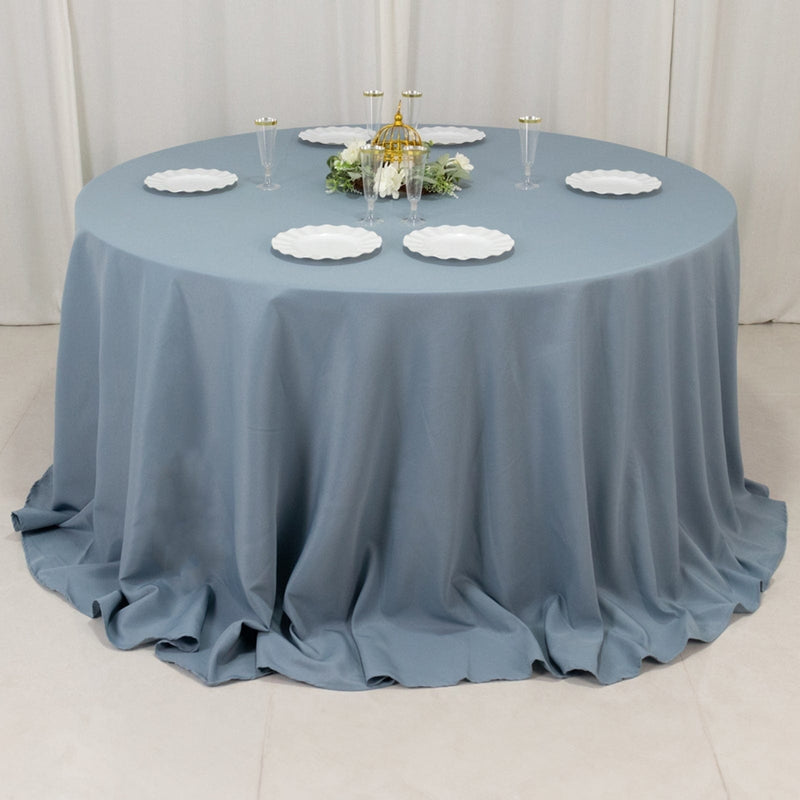 132" Premium Polyester Round Tablecloth Wedding Party Table Linens