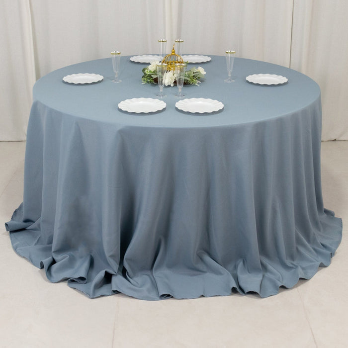132" Premium Polyester Round Tablecloth Wedding Party Table Linens