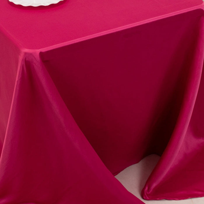90" x 132" Lamour Satin Rectangular Tablecloth