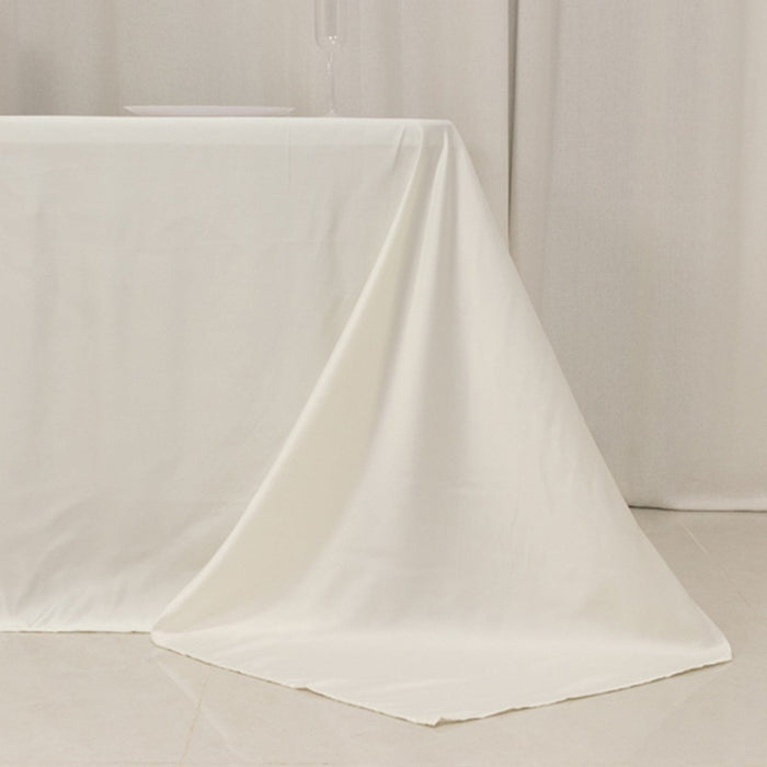 90" x 132" Lamour Satin Rectangular Tablecloth