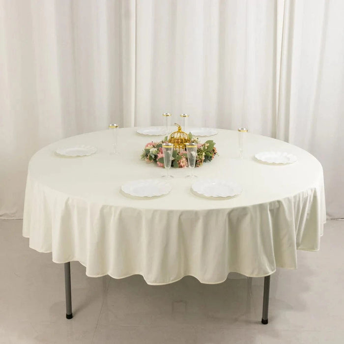 90" Premium Scuba Round Tablecloth