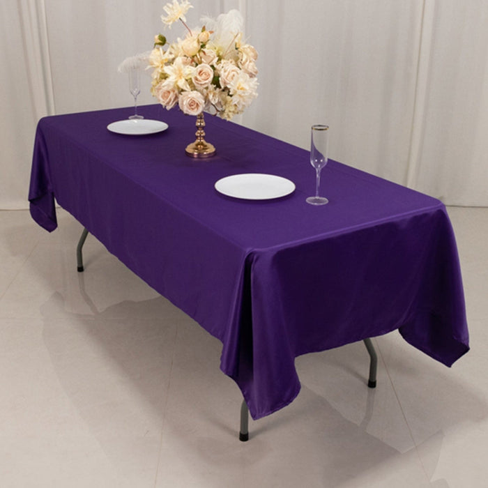 60" x 102" Lamour Satin Rectangular Tablecloth