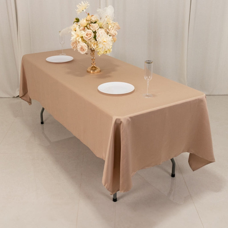 60" x 102" Lamour Satin Rectangular Tablecloth