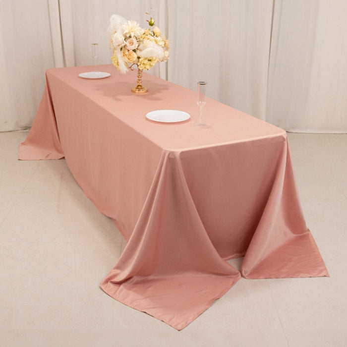 90" x 156" Lamour Satin Rectangular Tablecloth