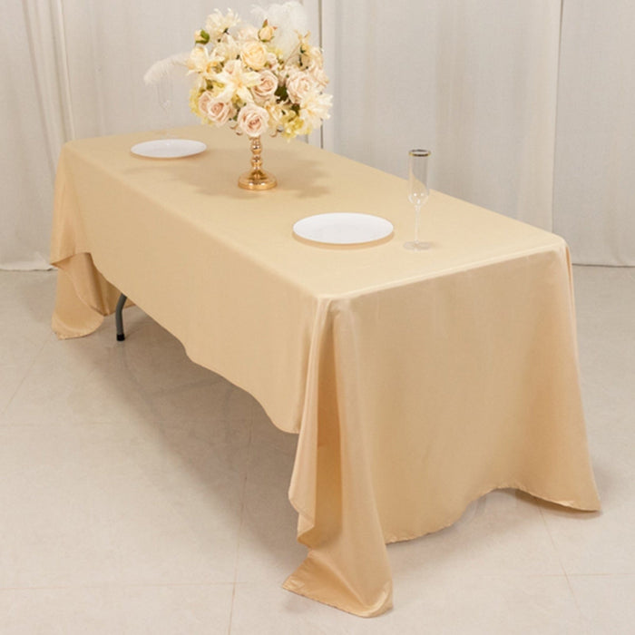 60" x 126" Lamour Satin Rectangular Tablecloth