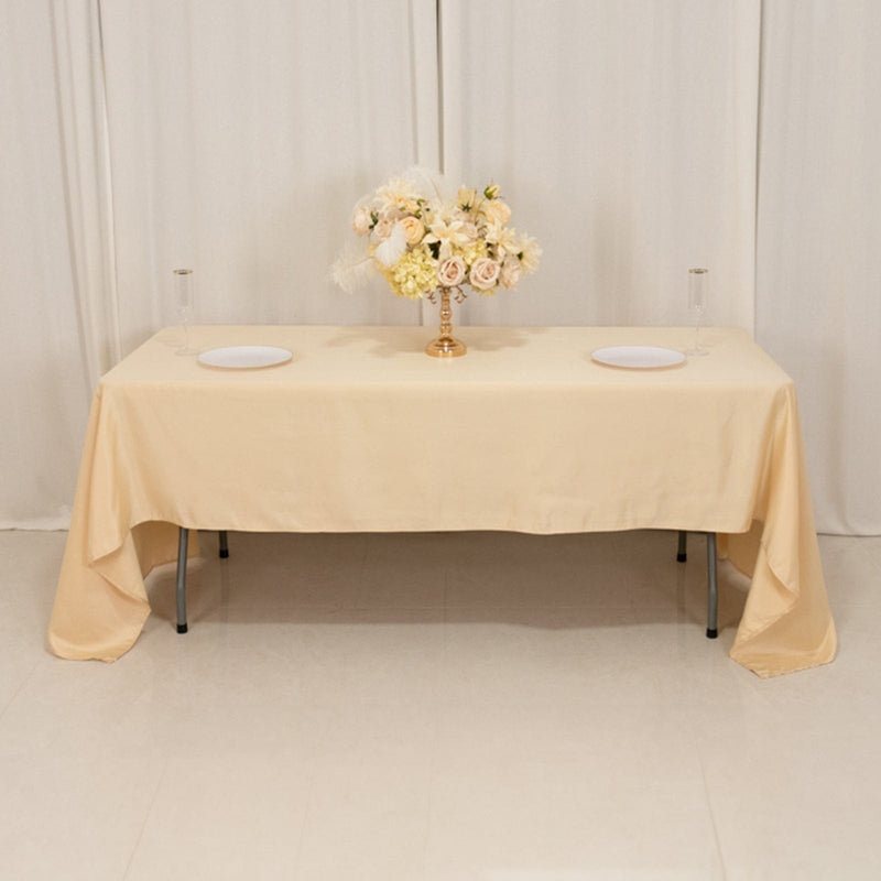 60" x 126" Lamour Satin Rectangular Tablecloth