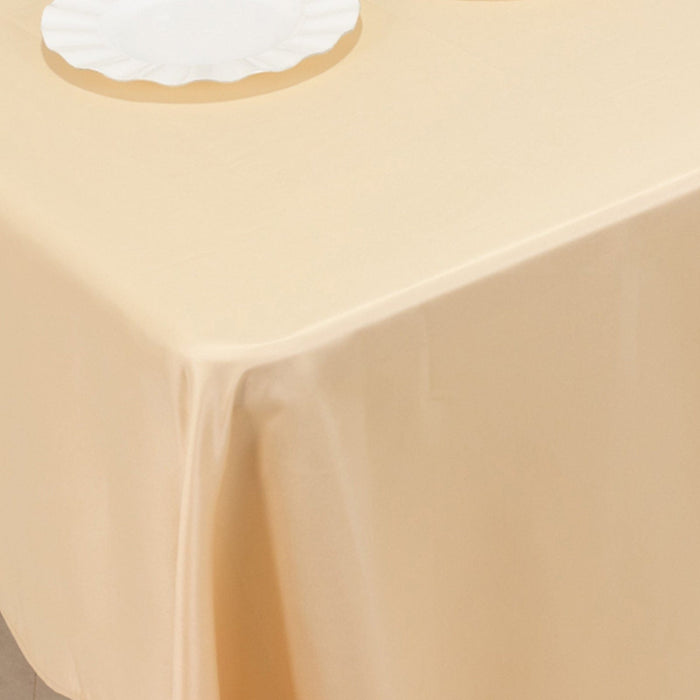 60" x 126" Lamour Satin Rectangular Tablecloth