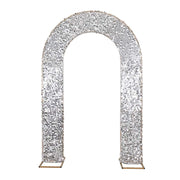 Big Payette Sequin Open Arch Backdrop Cover IRON_STND18_71S_L_SILV
