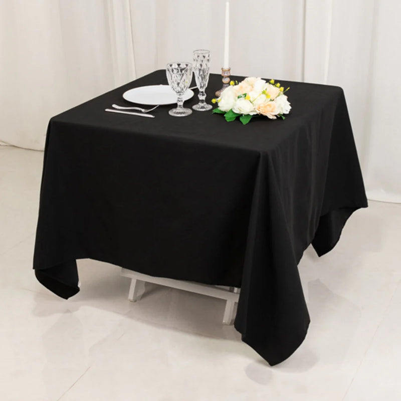 70" Cotton Blend Square Tablecloth for Weddings and Events