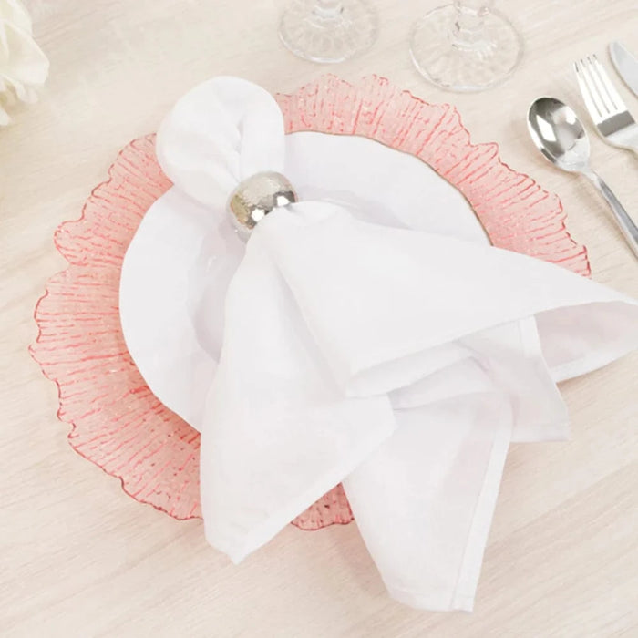 6 pcs 13" Round Textured Charger Plates