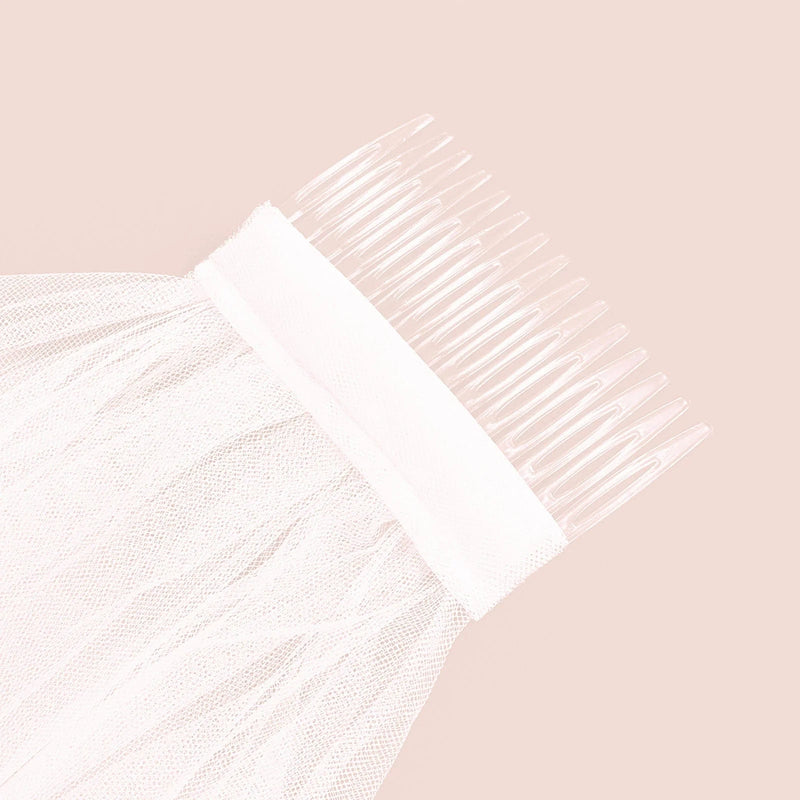 Bridal Shower Decoration Set Bachelorette Party Supplies Kit - White and Rose Gold WED_PRTY_BRIDE_VEIL01_054