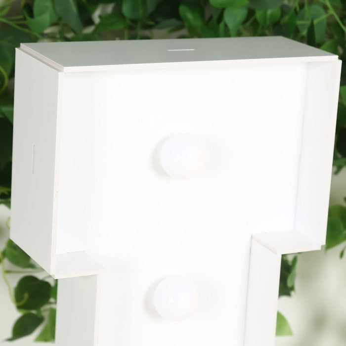 4ft XL LED Marquee Letter Foam Board with 10 Warm White Battery Operated LEDs - White